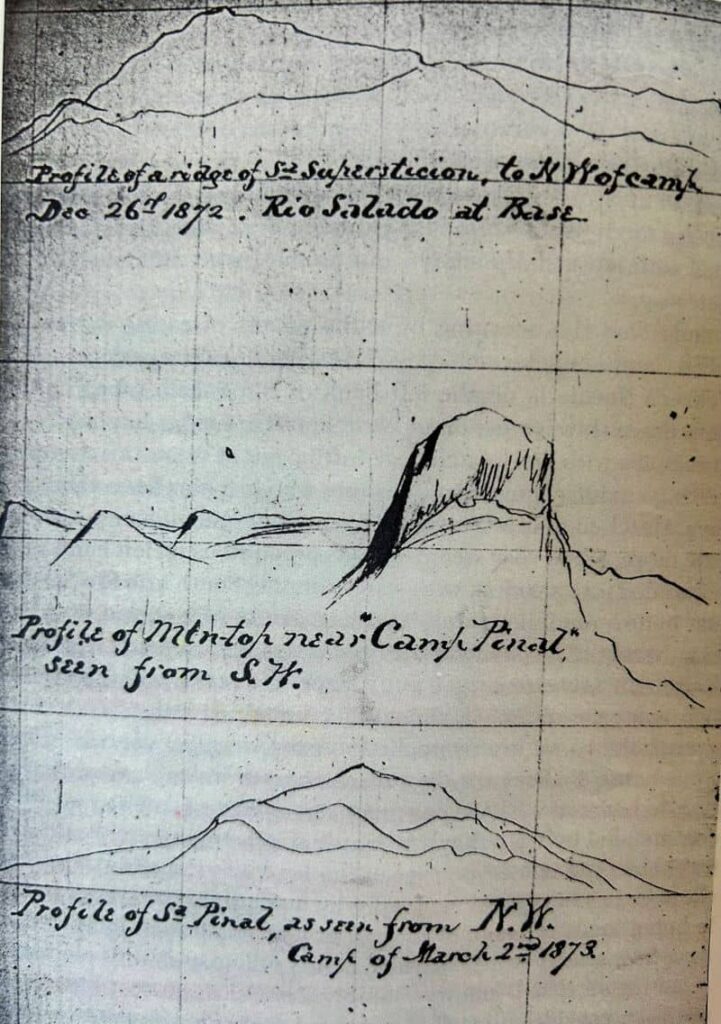 Bourke's sketches of rancherias in the area