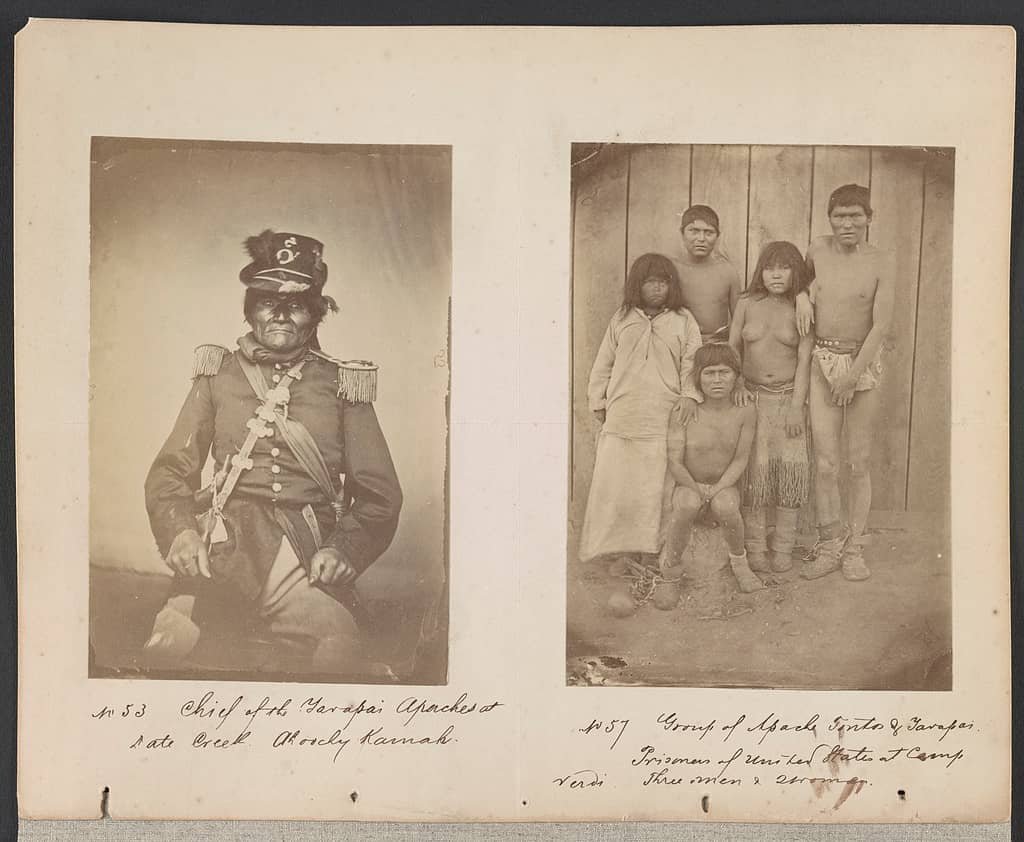 Yavapai chief and group, circa 1870