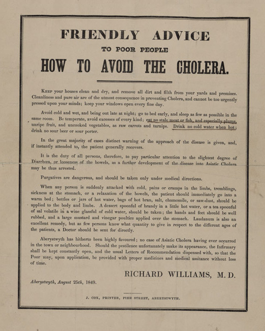 how to avoid cholera