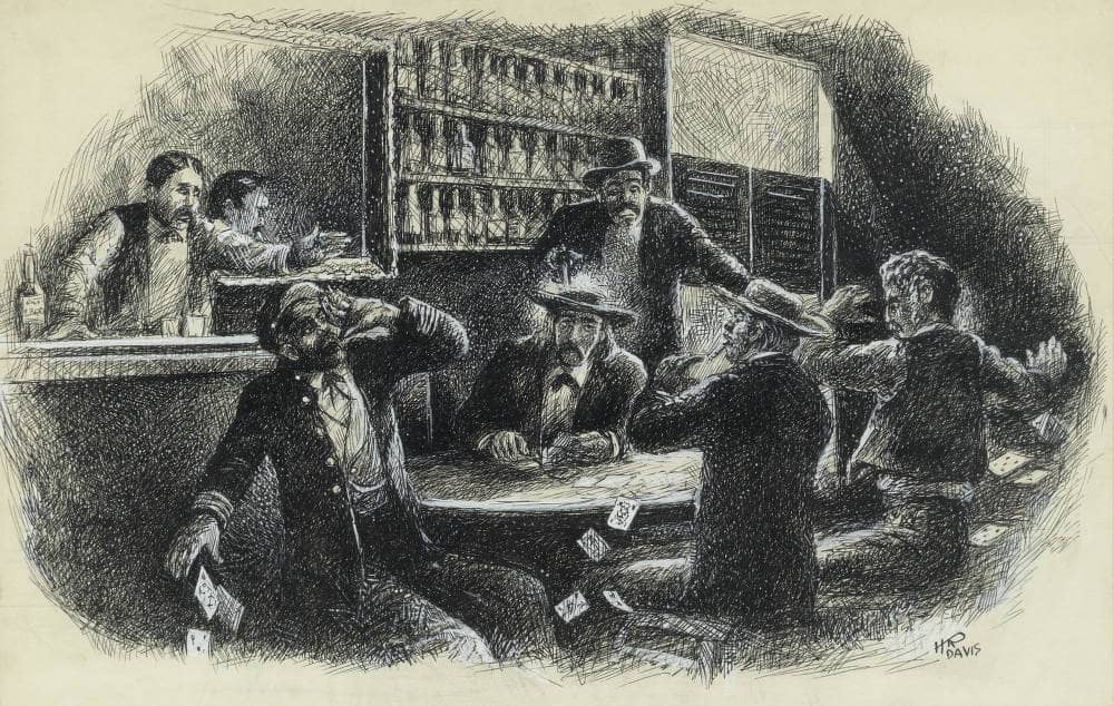 jack mccall murder of wild bill illustration