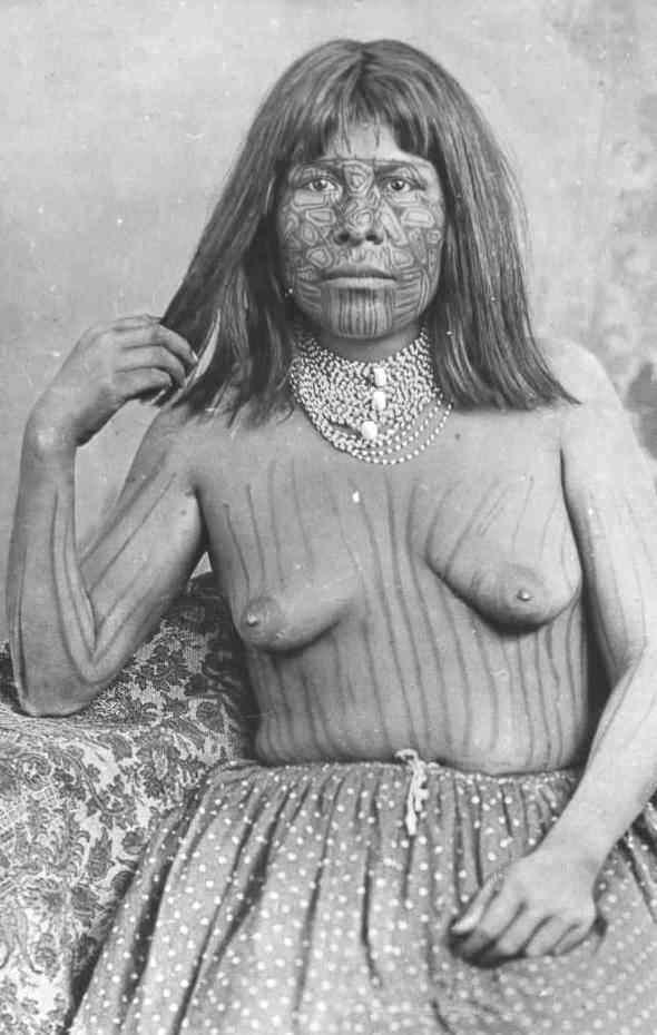mohave woman with tattoos
