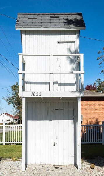 two story outhouse